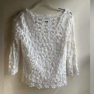 White J.McLaughlin quarter sleeve shirt